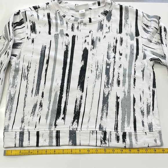 NWOT • Monki Crew Neck Terry Pullover in Paint Stroke Print. - Picture 10 of 14